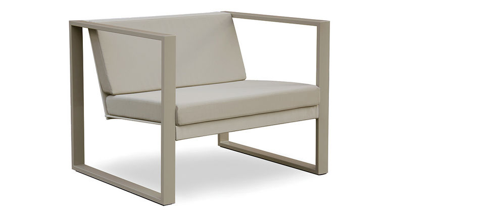 Poltrona Lounge cendre Powdercoated